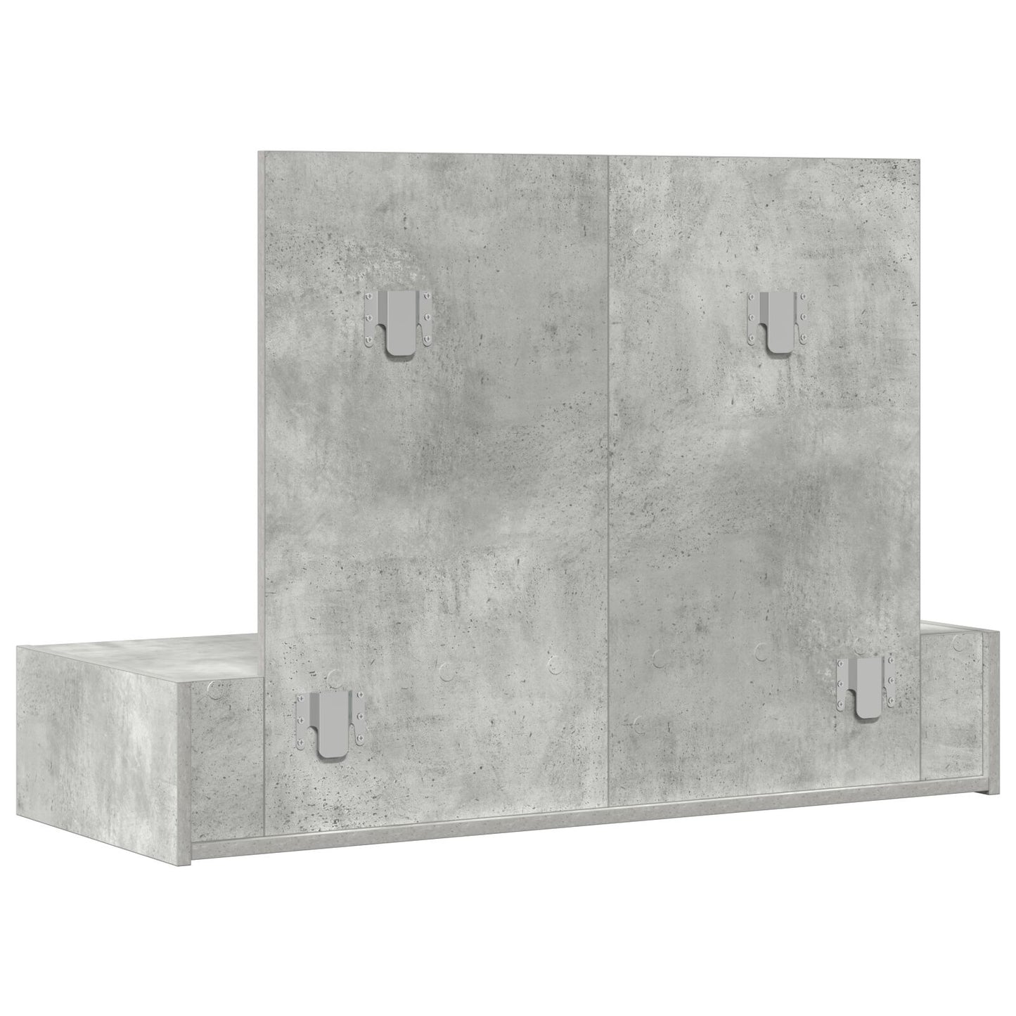 Wandgemonteerde Kaptafel 100 x 40 x 70 cm Beton grijs zonder LED