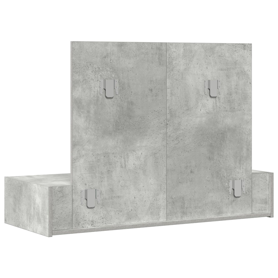 Wandgemonteerde Kaptafel 100 x 40 x 70 cm Beton grijs zonder LED