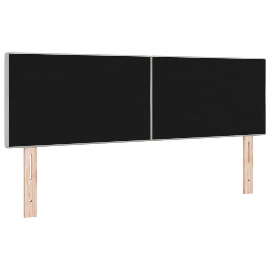 Hoofdbord Met Knopen Tufted Velvet Lichtgrijs 140 cm Laag hoofdbord