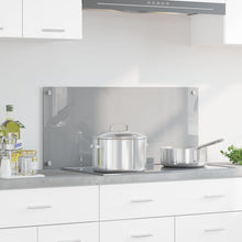 Keuken Achterwand 90X40X0,6 Cm Gehard Glas Lichtgrijs 90 x 40 cm