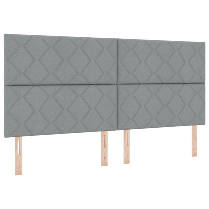 hoofdbord diamantblokken ontwerp lichtgrijs 200 cm stof