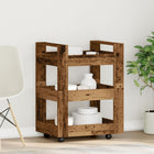 Keukentrolley 60x45x80 cm massief eikenhout