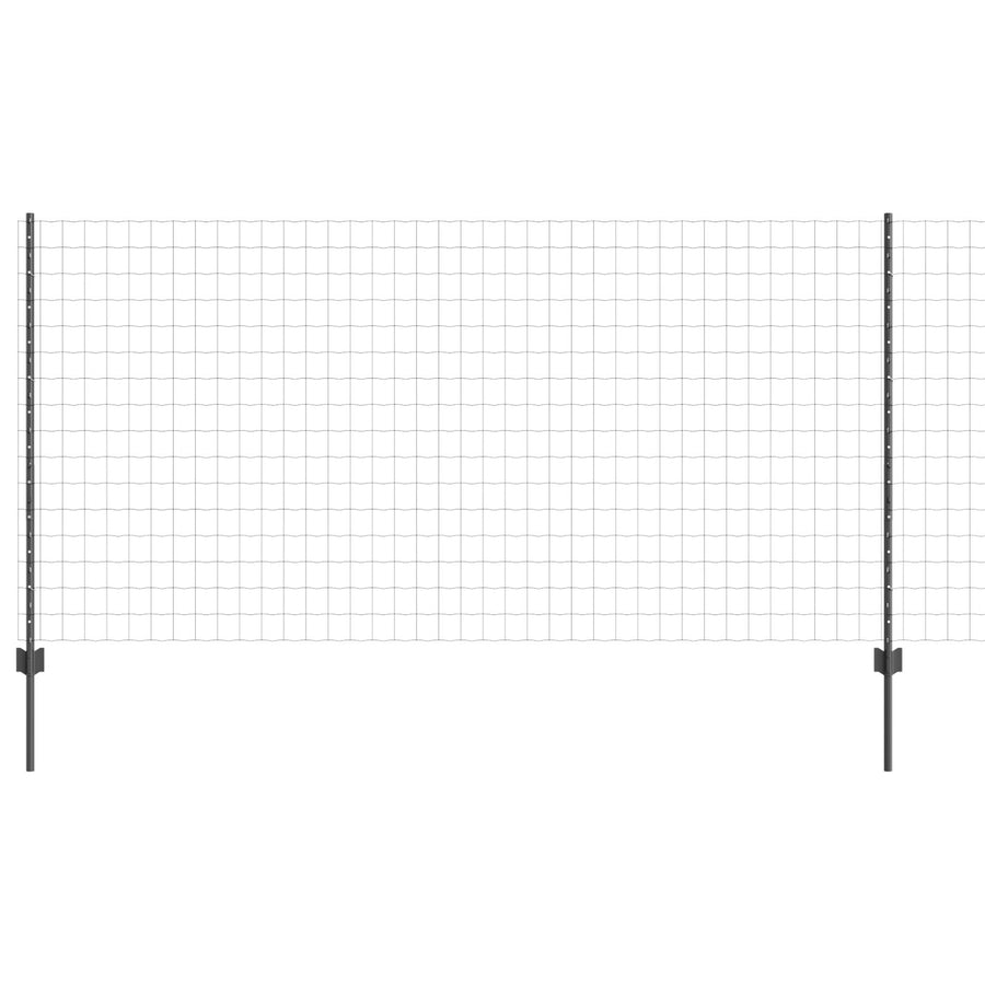 Tuinhekken Set Set Van 2 Grijs Poedergecoat Staal 25 X 1.2 M