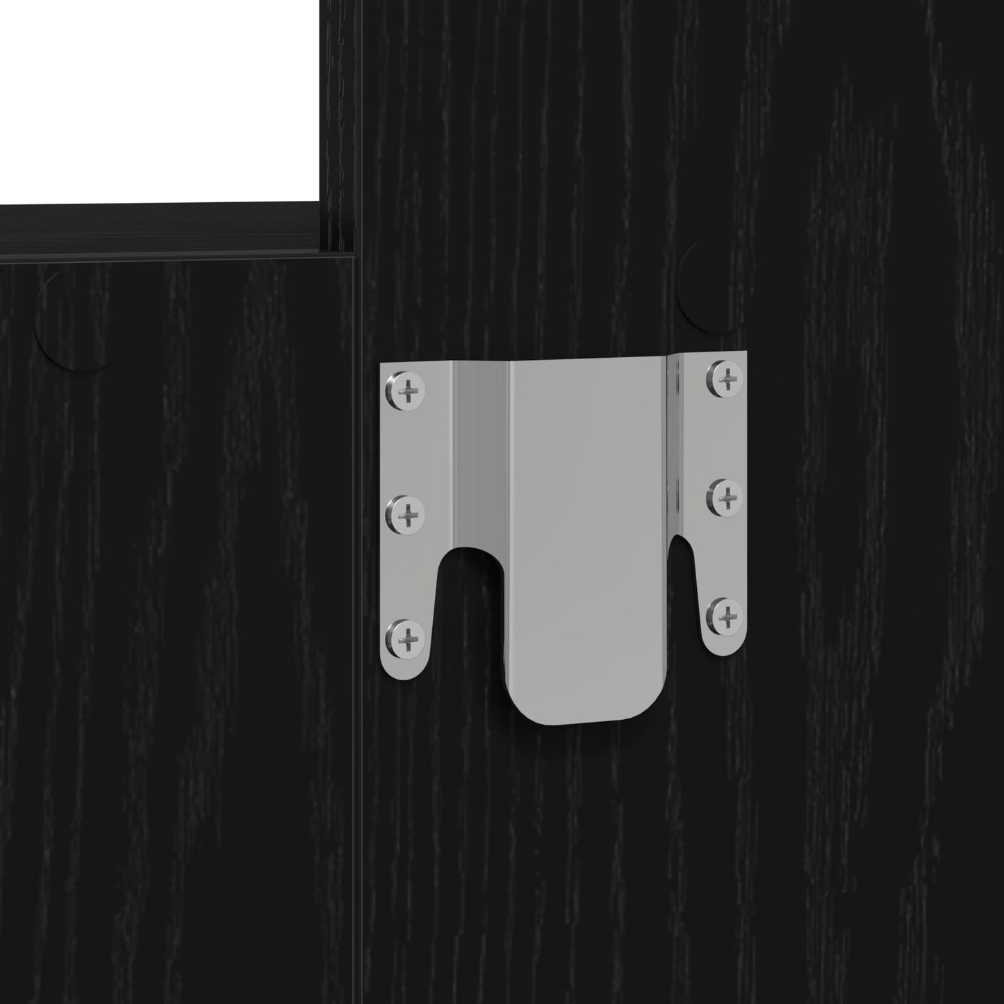 Wandkaptafel 60 x 40 x 70 cm Zwart eiken zonder LED