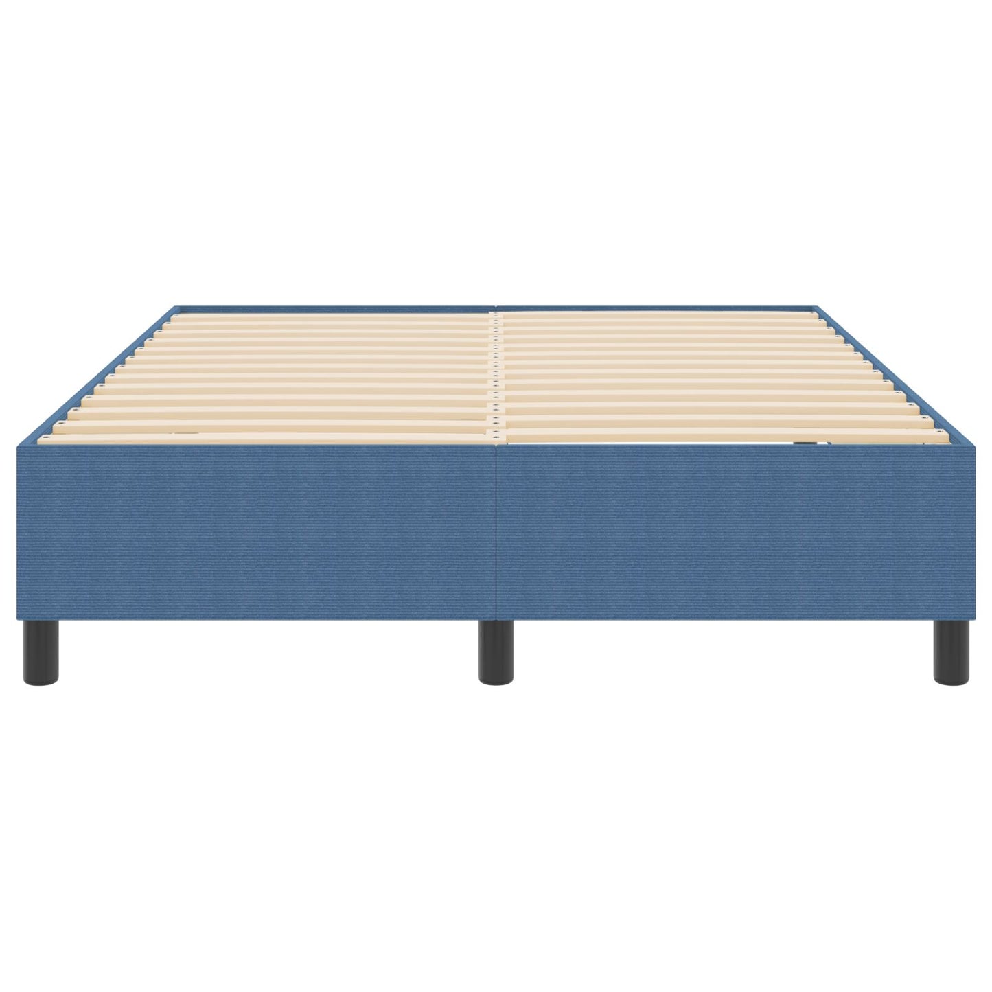 Boxspring Bed Corduroy Stof Blauw 140 x 200 cm