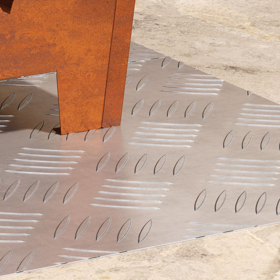 Aluminium Checker Platen 2 St Antislip 60X40 Cm 60 x 40 x 0.2 cm Rechthoekig