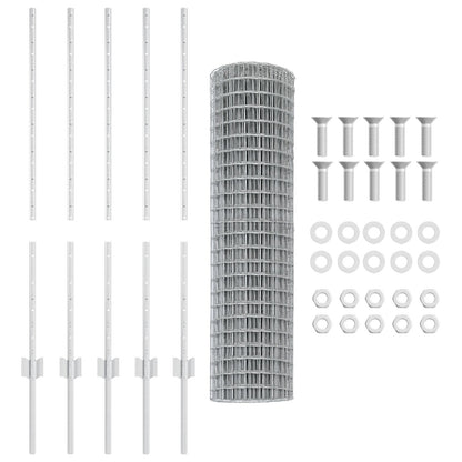 Tuinomheiningset Set Van 2 Gegalvaniseerd Staal 10 X 1 M Duurzaam