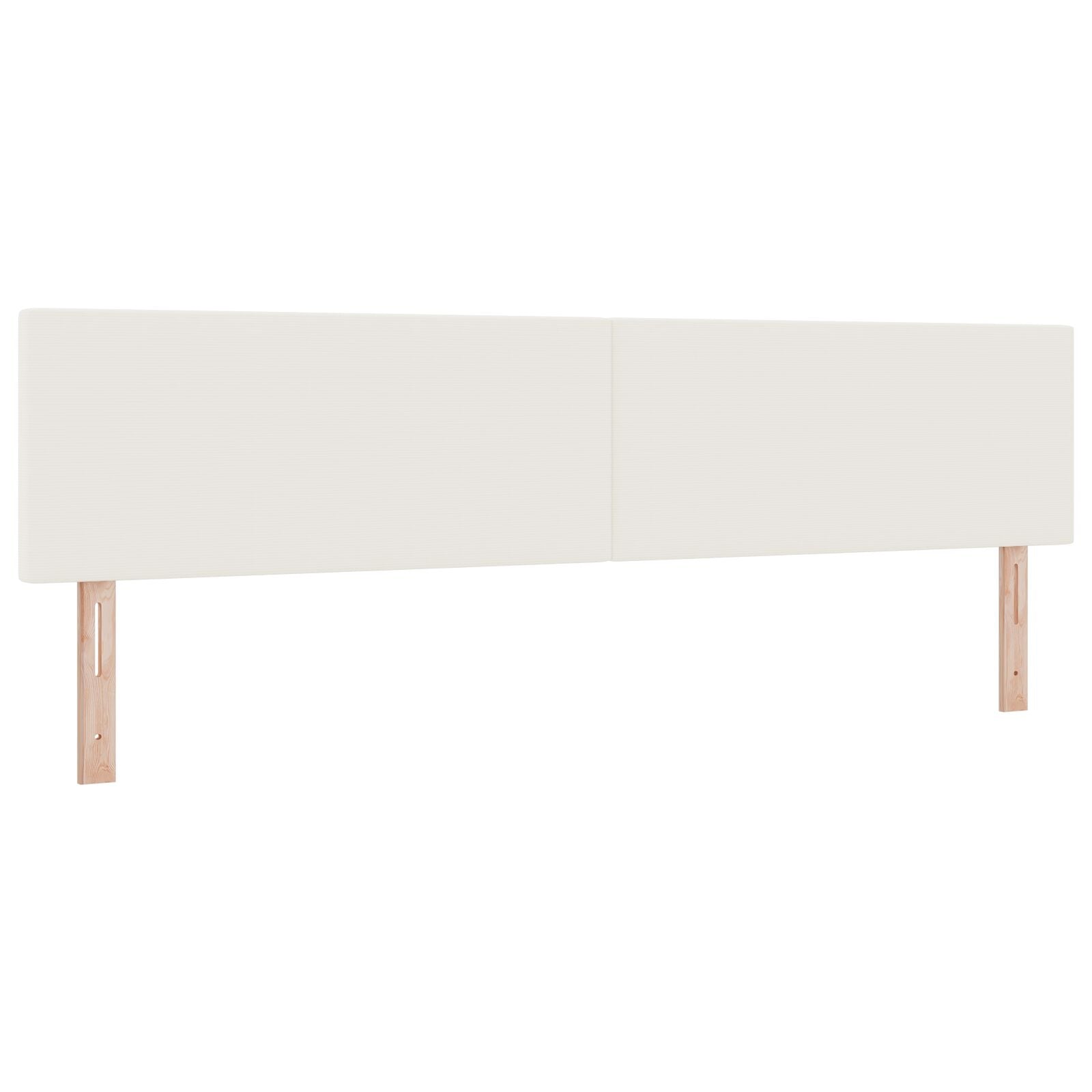 Hoofdbord Eenvoudig Ontwerp Corduroy Stof Crème 200 cm Lage hoofdbord