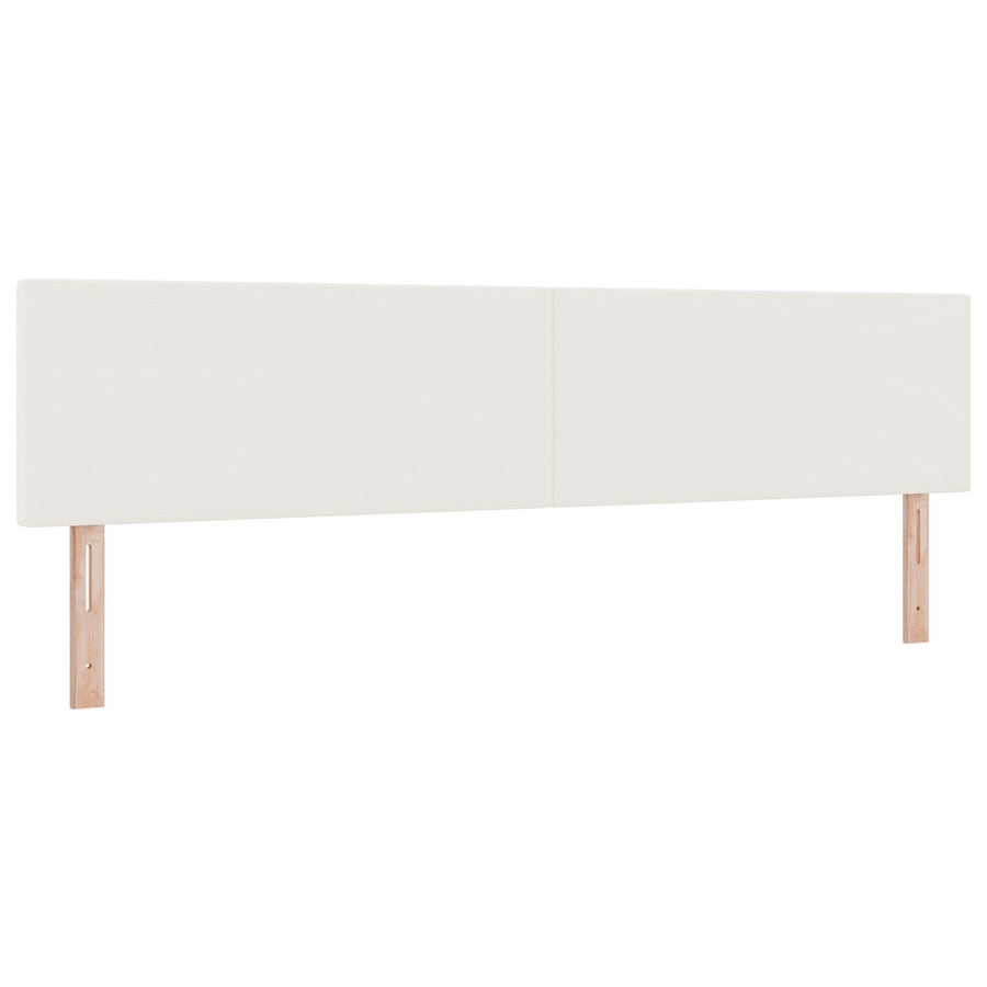 Hoofdbord Eenvoudig Ontwerp Corduroy Stof Crème 200 cm Lage hoofdbord