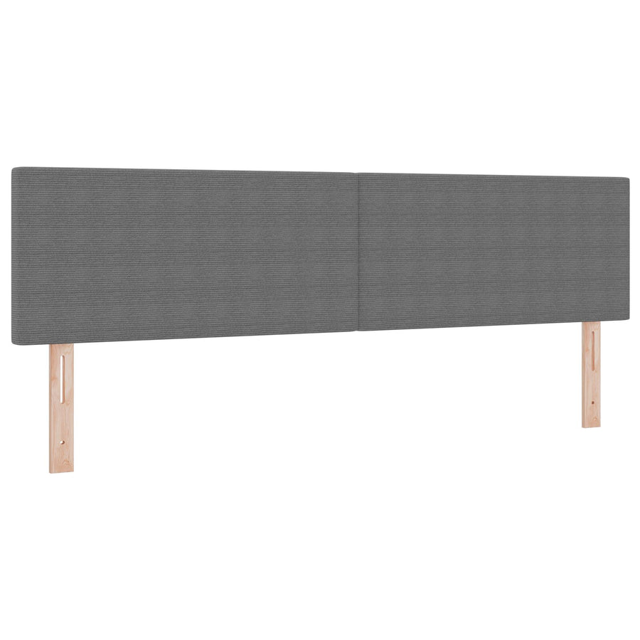 Hoofdbord Eenvoudig Ontwerp Korduroy Stof Lichtgrijs 180 cm Laag hoofdbord