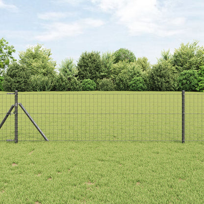 Fence Posts 26 Stuks Ø32 Mm Gegalvaniseerd Staal Grijs 120 cm 26x paal