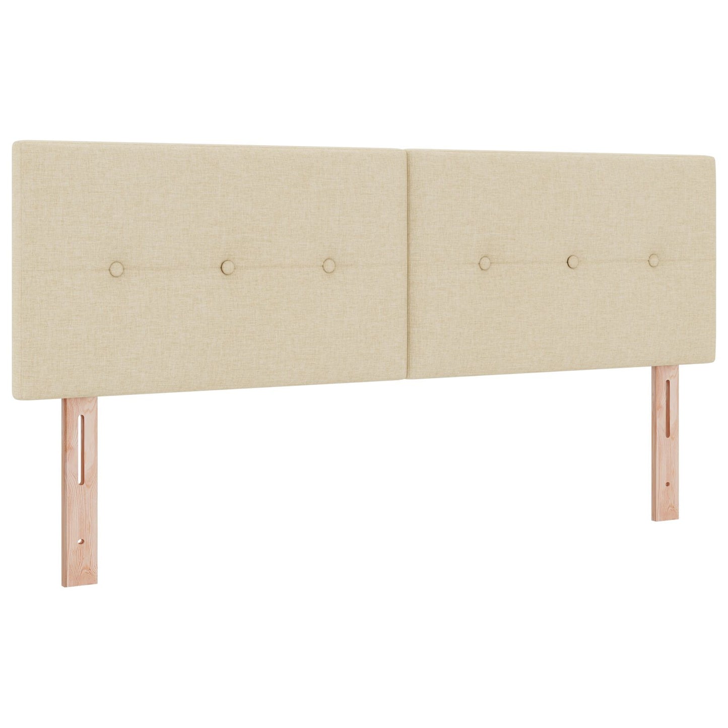 Hoofdbord Button Tufted Stof Crème 140 cm Laag hoofdbord