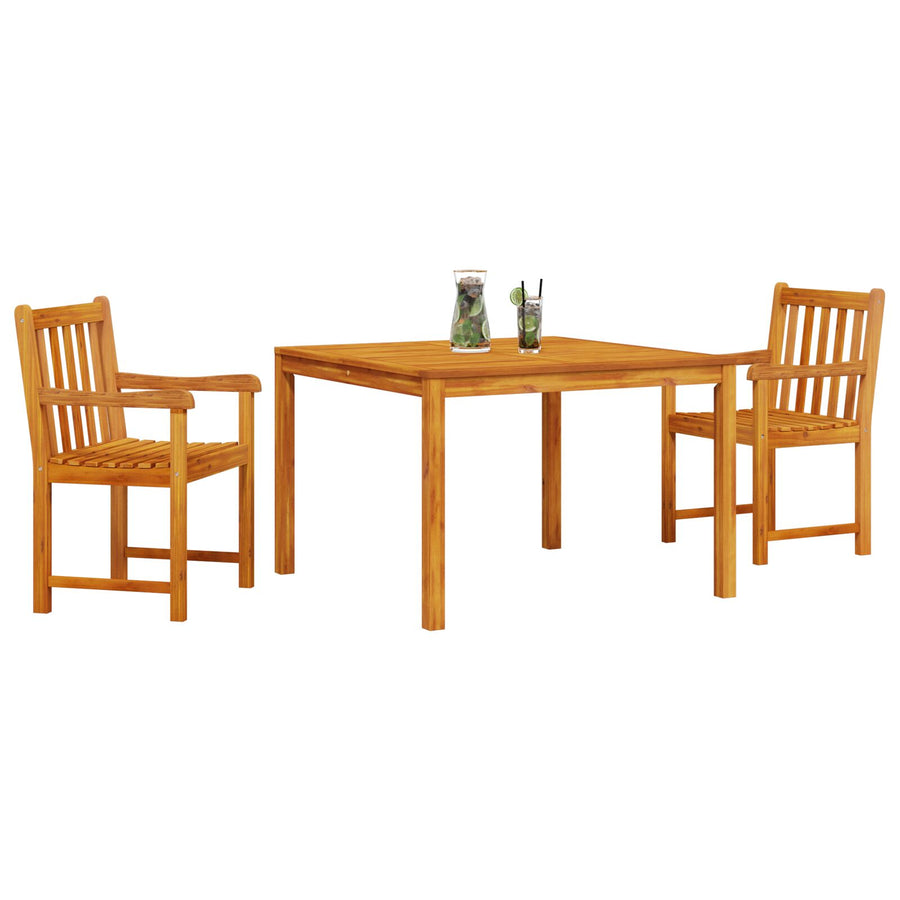 3-Delige Tuinset Van Massief Acaciahout 2-Zit Tafel lengte: 110 cm