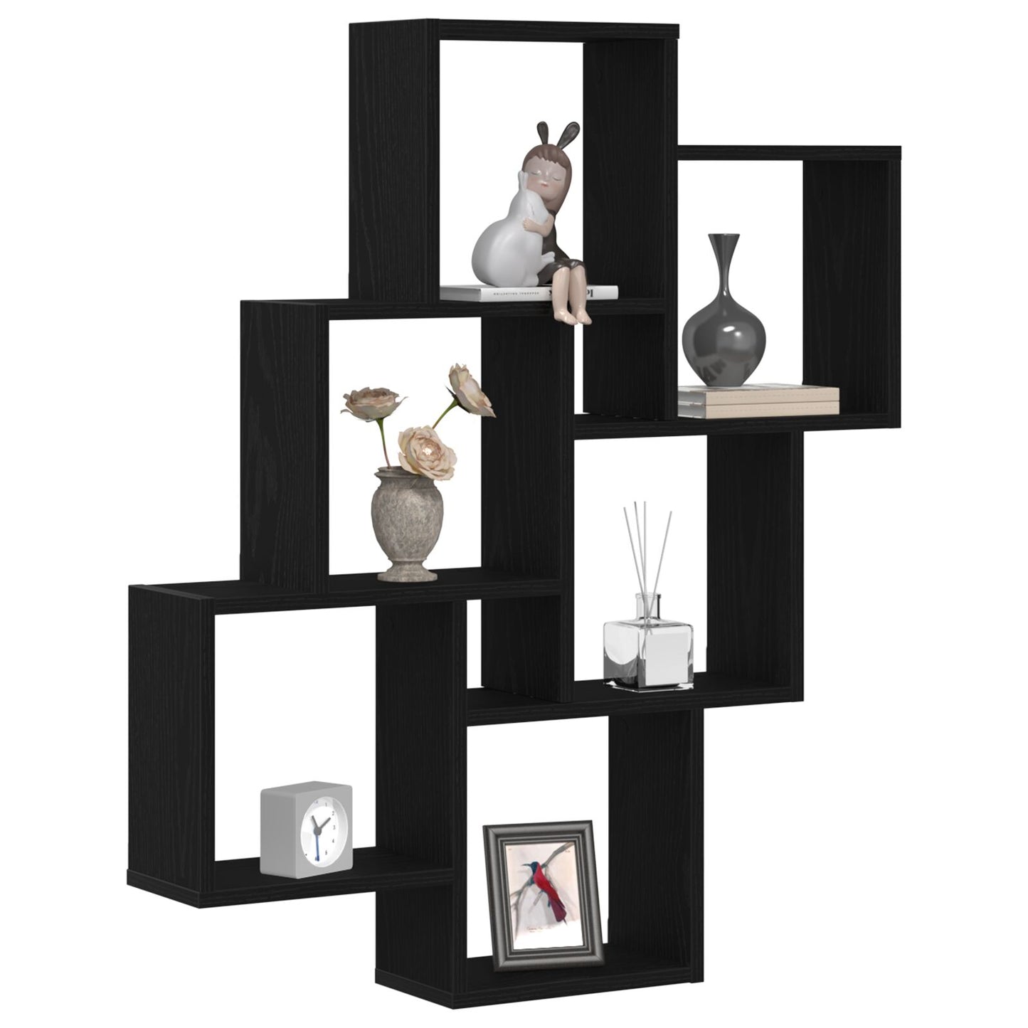 Wandkast Zwart Eiken 78X15X92 Cm Gemaakt Van Hout