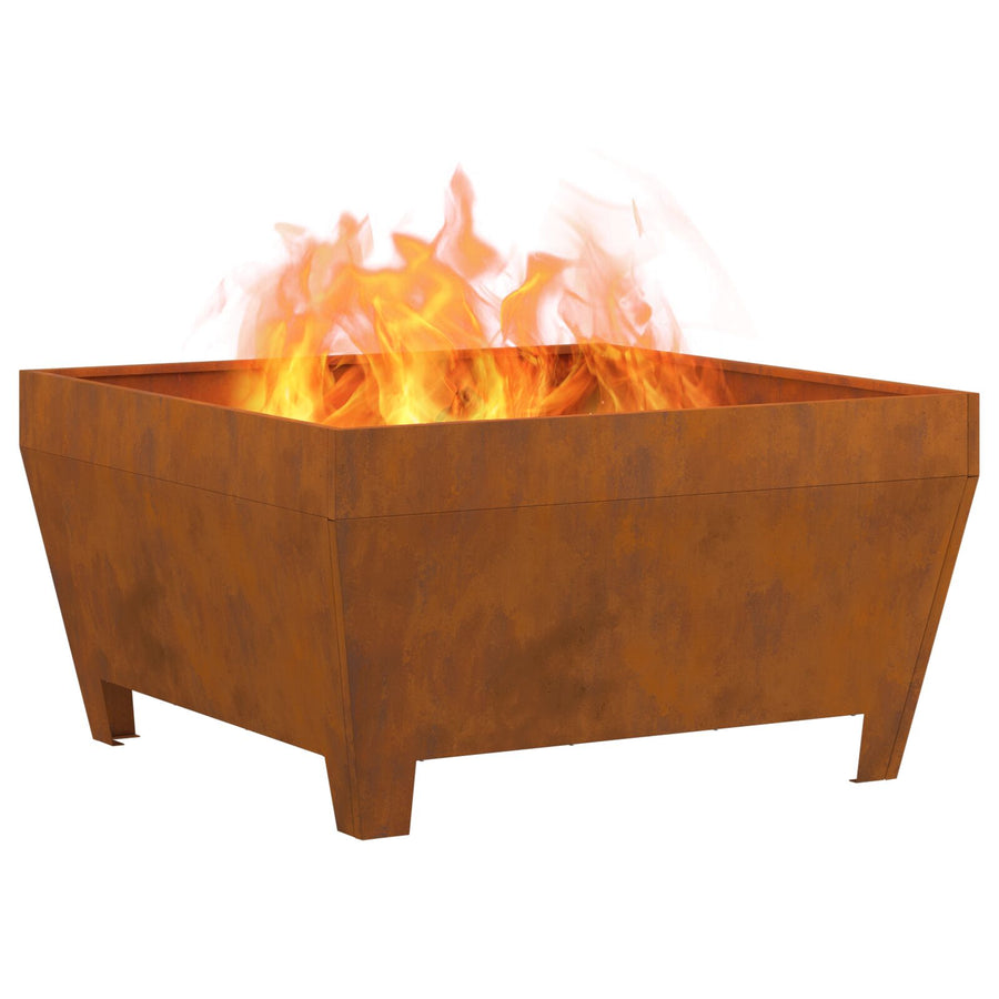 Vuurkorf Corten Staal Staal Duurzaam 80 x 80 x 43 cm Verweerd staal/Bruin