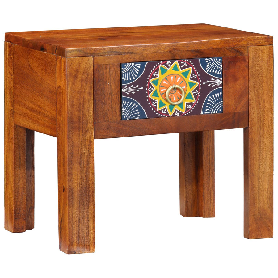 Bijzettafel 40X30X36 Cm Massief Hout Acacia