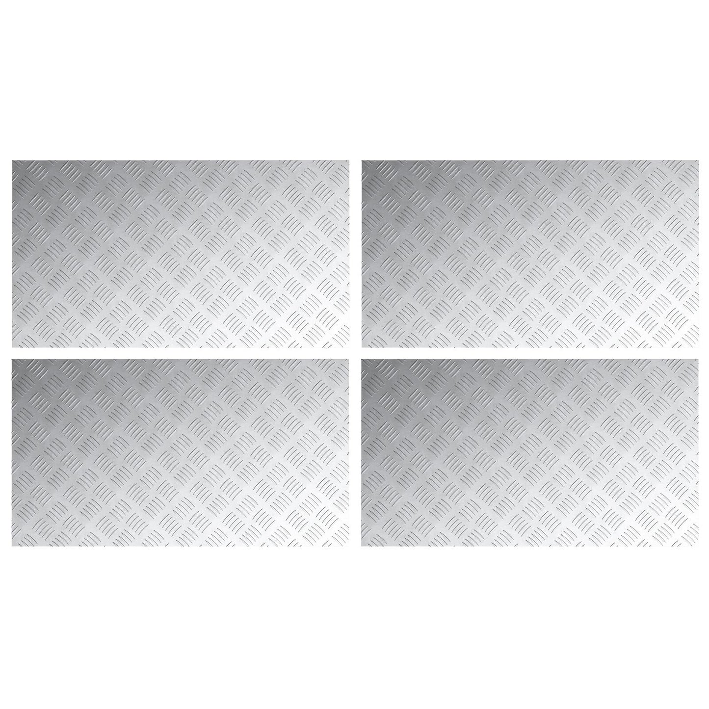 Aluminium Antislip Platen - Set Van 4 - 90X50 Cm 90 x 50 x 0.2 cm Rechthoekig