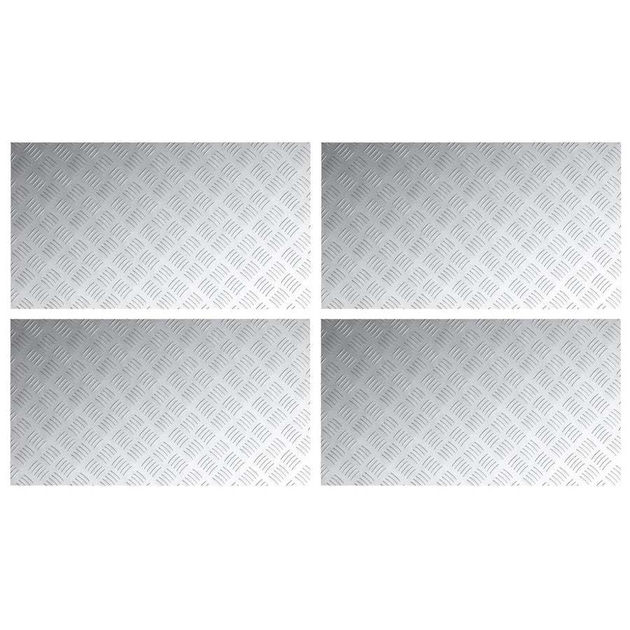 Aluminium Antislip Platen - Set Van 4 - 90X50 Cm 90 x 50 x 0.2 cm Rechthoekig