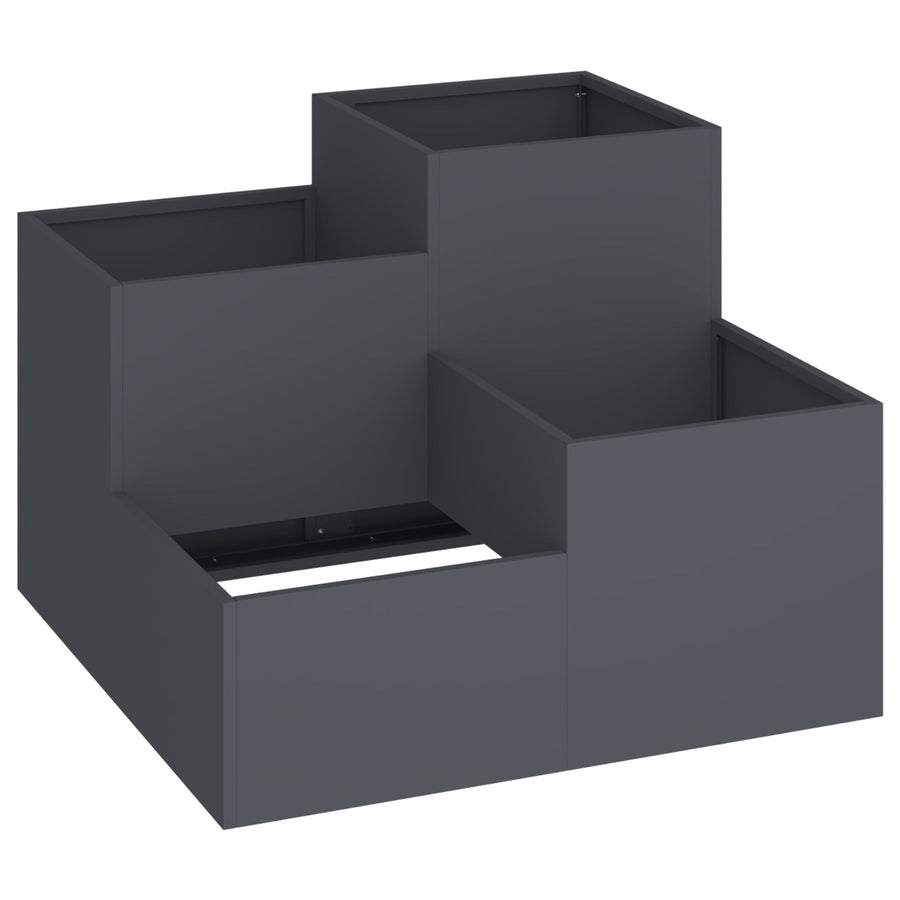 Tuinplanter Staal Anthraciet 100 x 100 x 60 cm