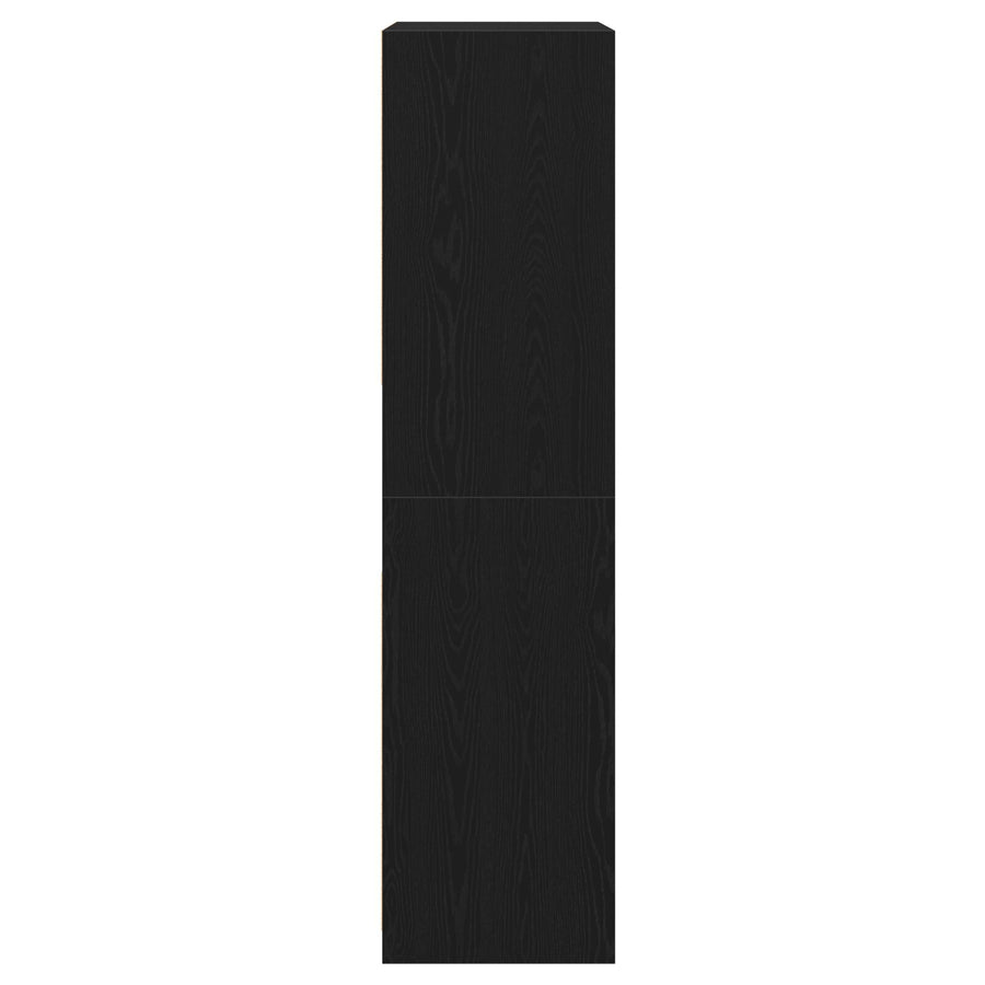 Kledingkast Zwart Eiken 100X50X200 Cm Gemaakt Van Hout