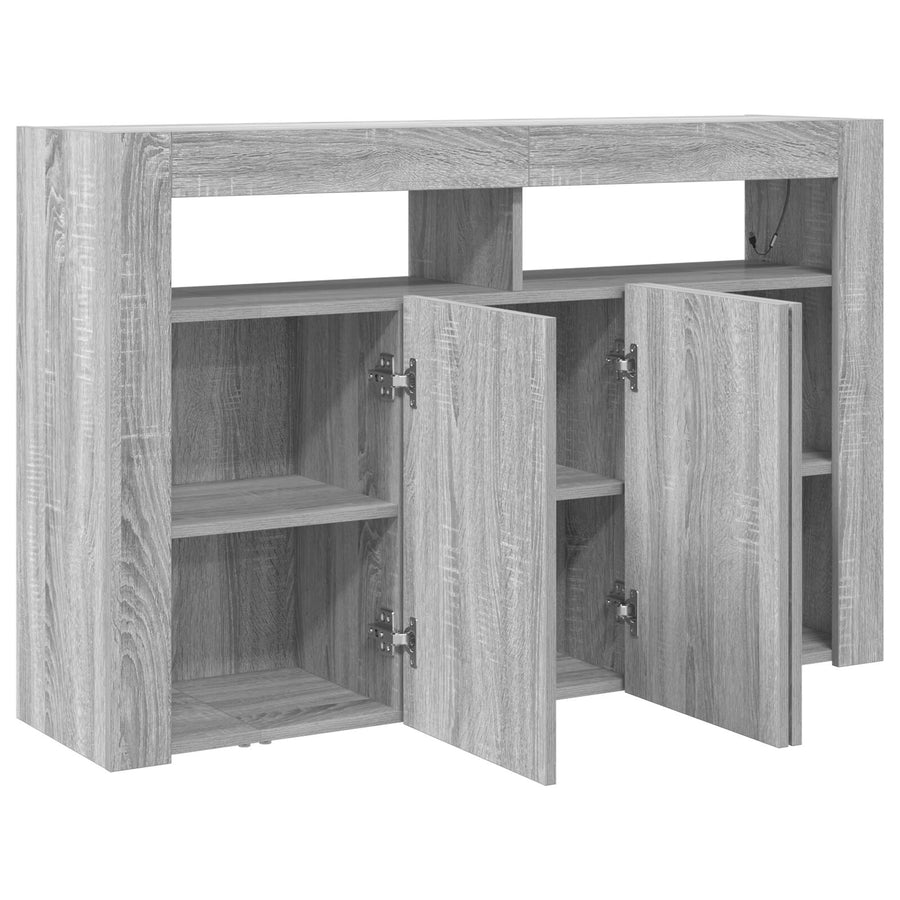 Dressoirkast Engineered Wood 116 X 30 X 75 Cm Grijze sonoma