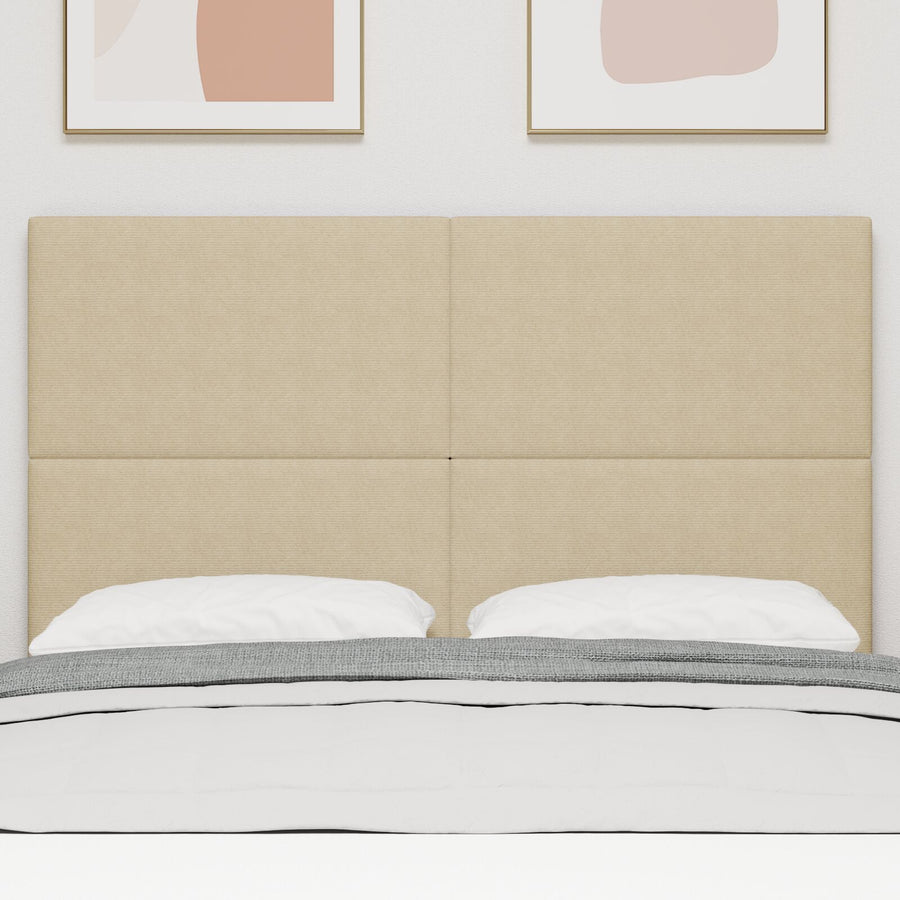 Hoofdbord Effen Ontwerp Lichtgroen Grijs 160 Cm Corduroy Stof