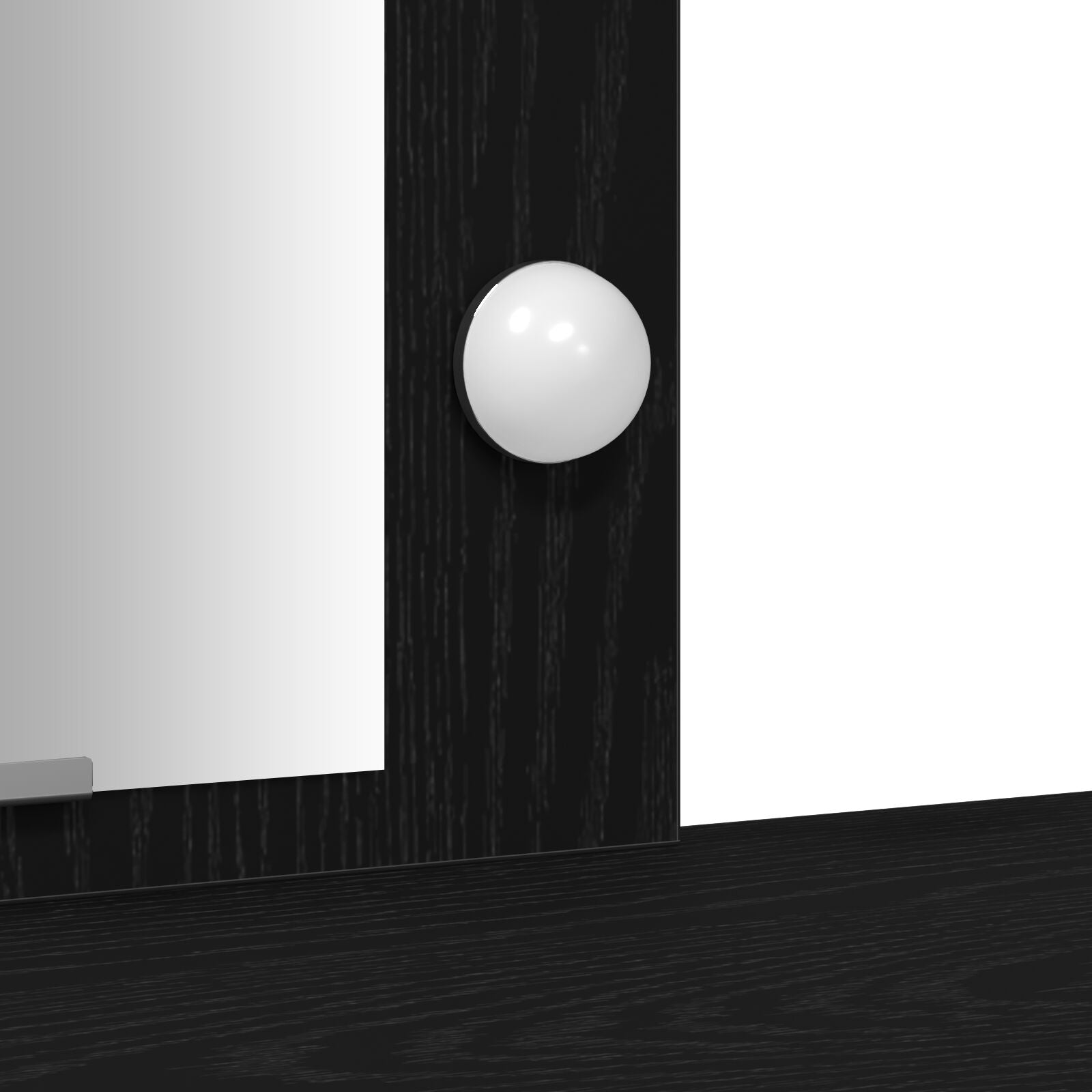 Kaptafel Met Led Verlichting 102X33X135 Cm Zwart eiken