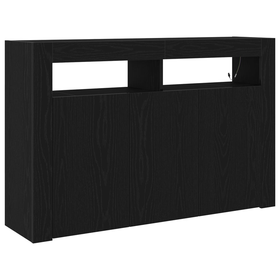 Dressoir Gefabriceerd Hout 116 X 30 X 75 Cm Zwart eiken