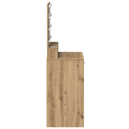 Kaptafel Met Led-Verlichting Artisan 50 x 41 x 135 cm Eiken