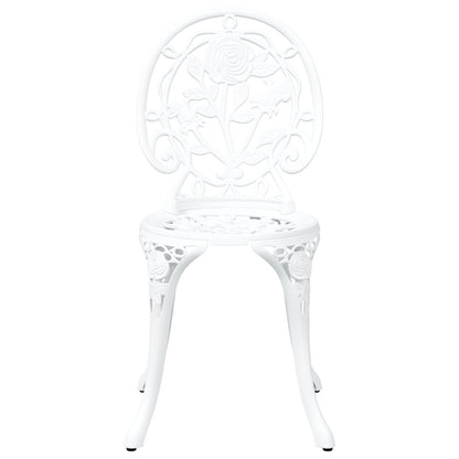 3-Delig Tuin Bistro Set Te Gietaluminium Wit