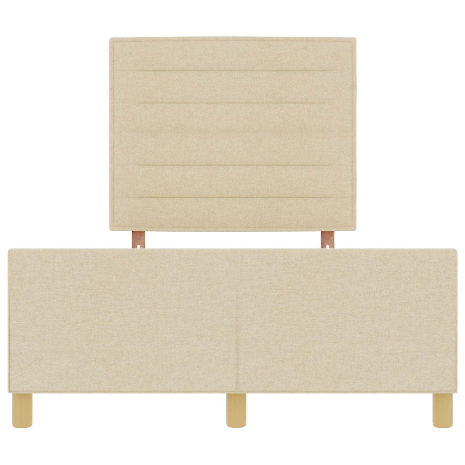 Crème Bed Frame 140X190 Cm Stof Crème