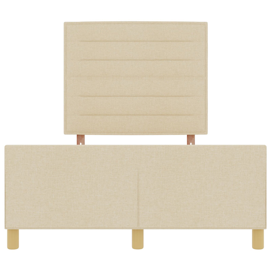 Crème Bed Frame 140X190 Cm Stof Crème