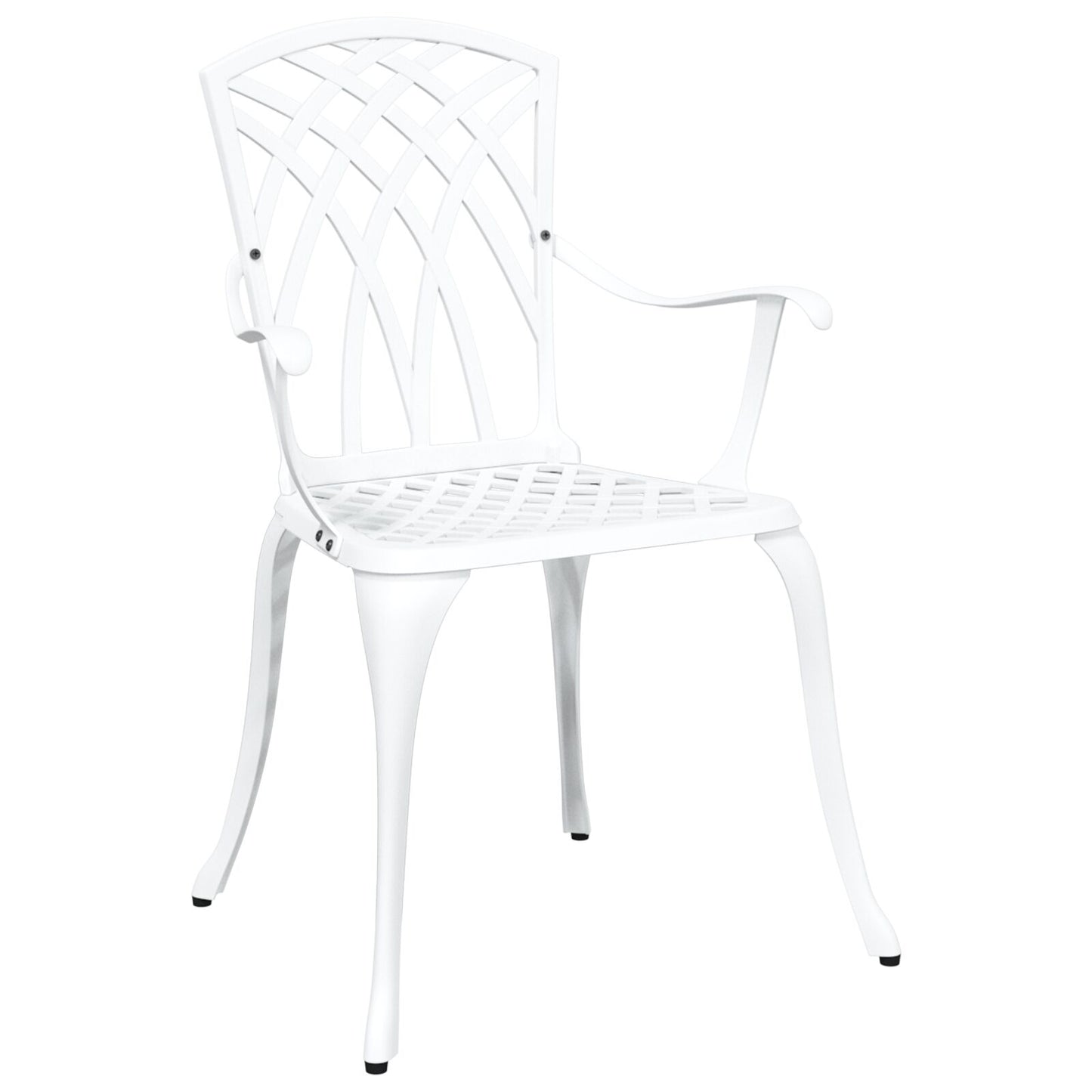 Tuinstoelen 2 Stuks Gietaluminium Wit