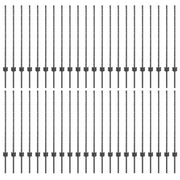 Afrasteringspaal 140 cm staal grijs 4 stuks