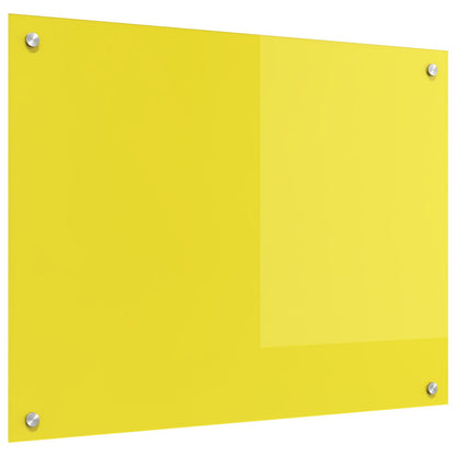 Keuken Achterwand 80X60X0,6 Cm Gehard Glas Geel 80 x 60 cm