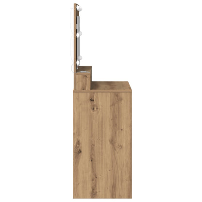 Kaptafel Met Led-Verlichting Artisan Eik Ambachtelijk eiken 79 x 41 x 135 cm