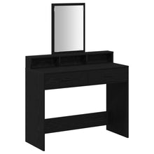 Kaptafel Met Lades 100 x 41 x 140 cm Zwart eiken