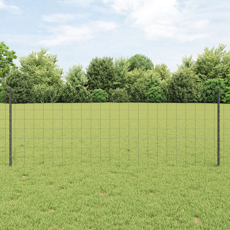 Tuinafscheiding Set Set Van 2 Grijs Poedergecoat Staal Duurzaam