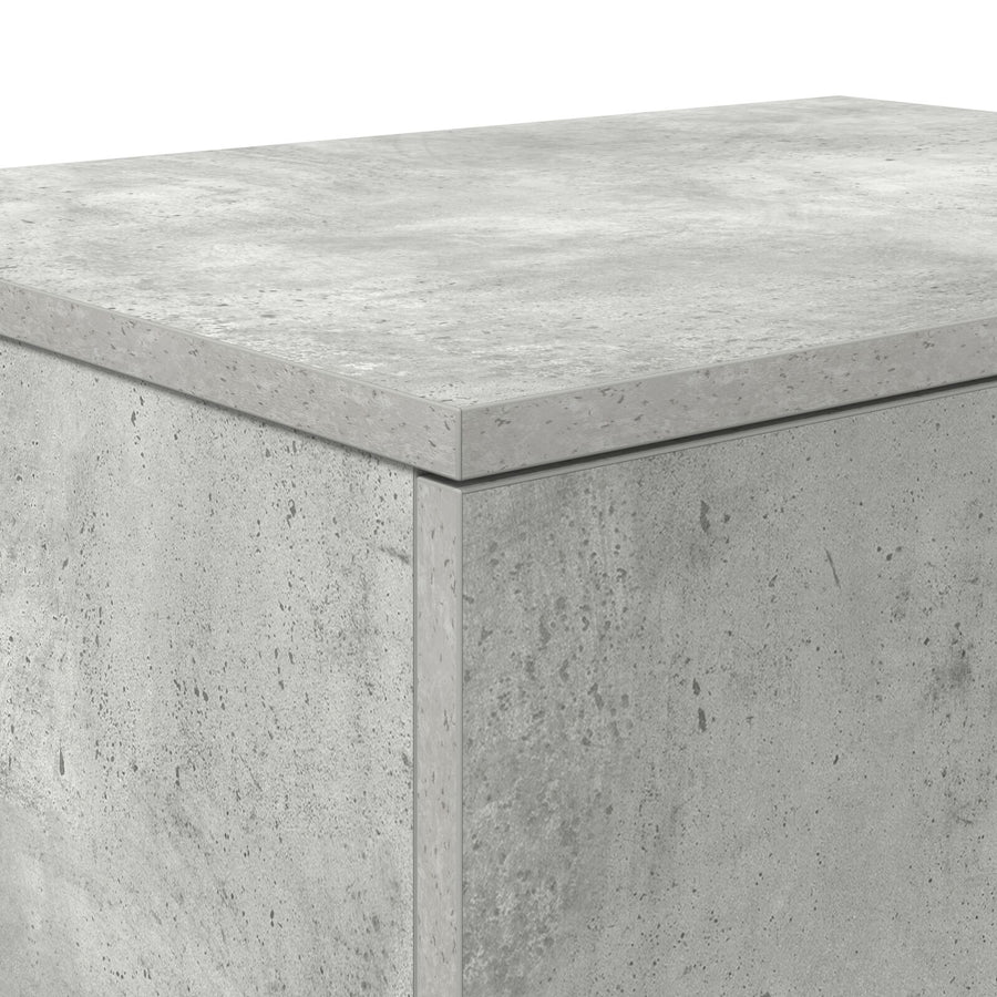 Opbergkast Betonnen Grijs Gebouwd Hout Beton grijs 118 x 41 x 40 cm