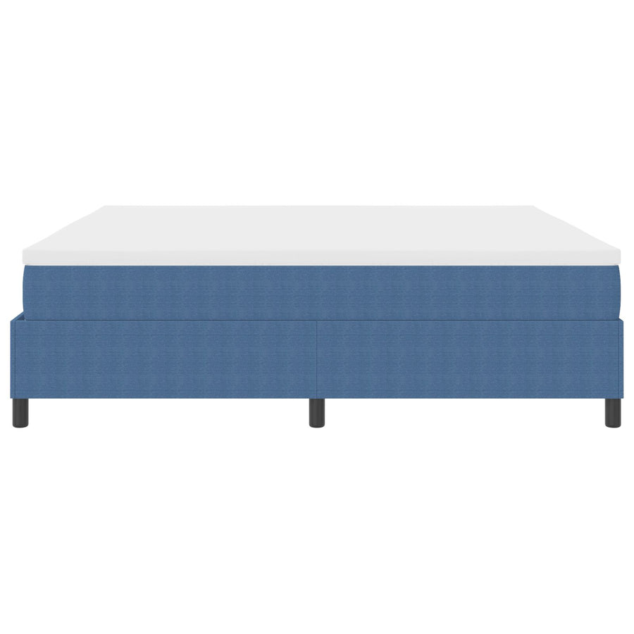 Boxspring Bed Met Matras Blauw 200X200 Cm Corduroy Stof