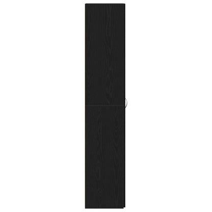 Schoenenkast Zwart Eiken Kunstmatig Hout Schoenenrek Rechthoekig