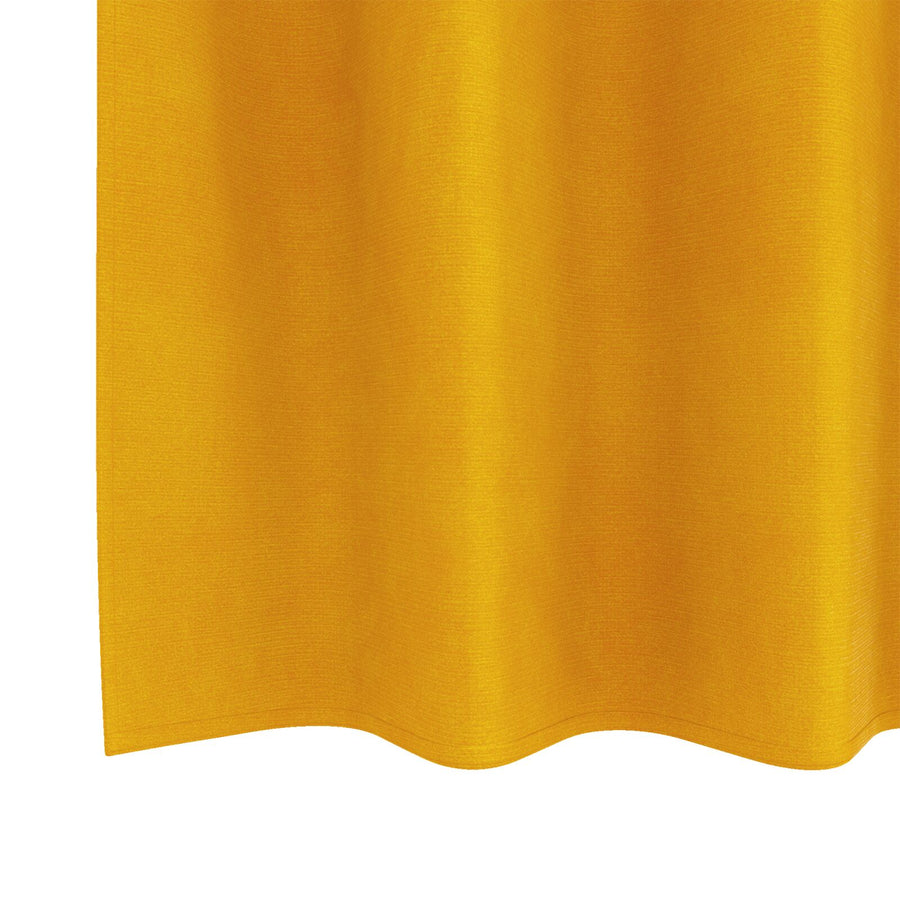 Zwarte Uitzetting Gordijnen 2 Stuks Fluweel Mosterdgeel 140 x 260 cm met oogjes