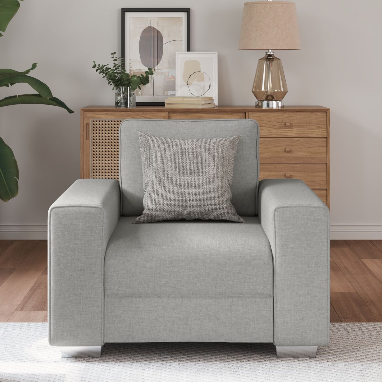 Fauteuil Stof Cloud grijs 59 cm