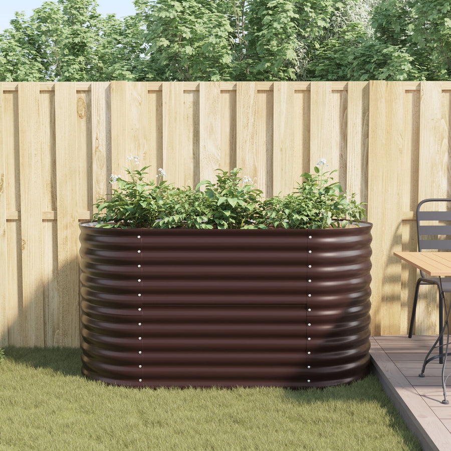 Tuin Kweekbak Gegalvaniseerd Staal 160 x 80 x 81 cm Bruin