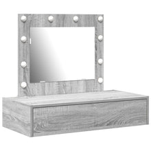 Wandkaptafel -Lampen 83 x 40 x 70 cm Grijze sonoma met LED
