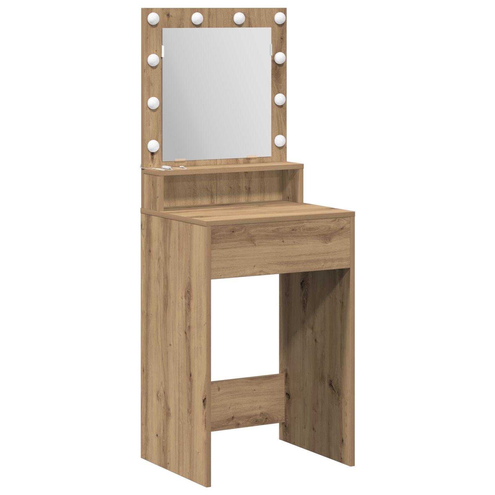 Kaptafel Met Led-Verlichting Artisan eiken 50 x 41 x 135 cm