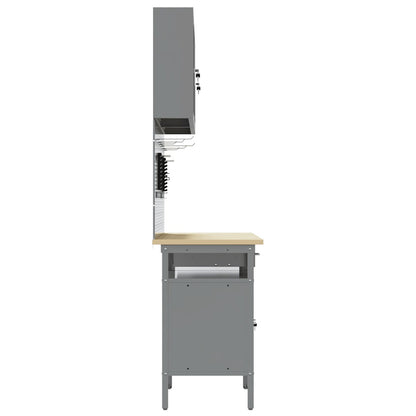 10-Delige Werkcabinet En Pegboard Set Mdf En Metaal 4x (2x84/2x85 cm) Rood 4x kast + 4x gereedschapspaneel + 2x gereedschap kast