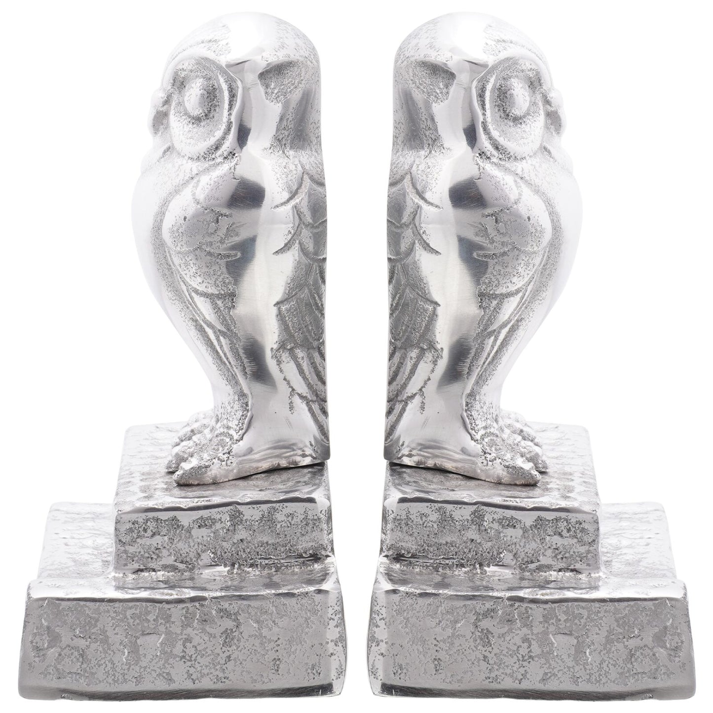 Boekensteunen 2 Stuks Zilver 12X9X19 Cm Aluminium Uil