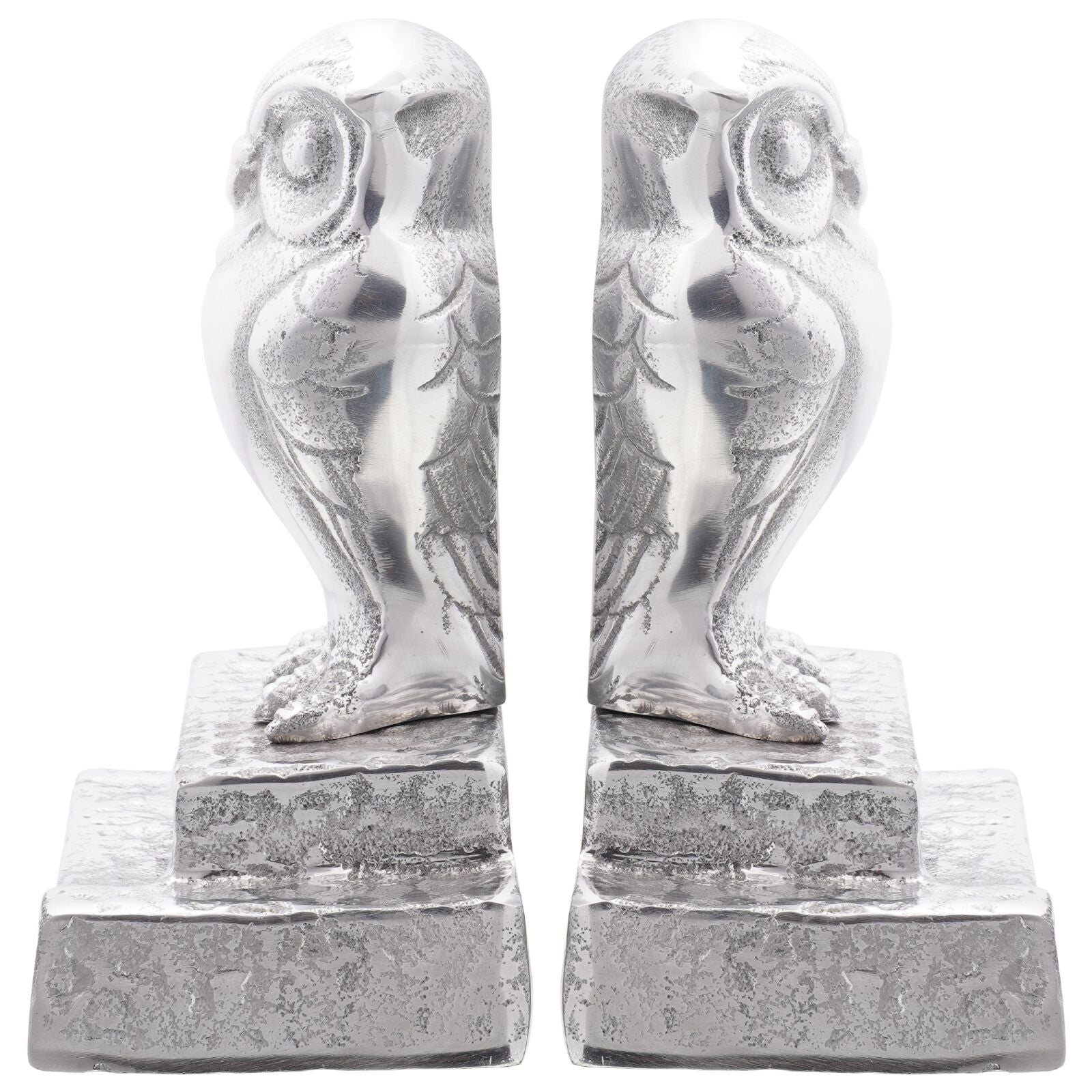 Boekensteunen 2 Stuks Zilver 12X9X19 Cm Aluminium Uil