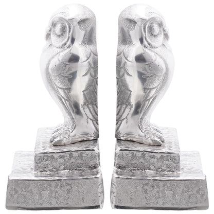 Boekensteunen 2 Stuks Zilver 12X9X19 Cm Aluminium Uil